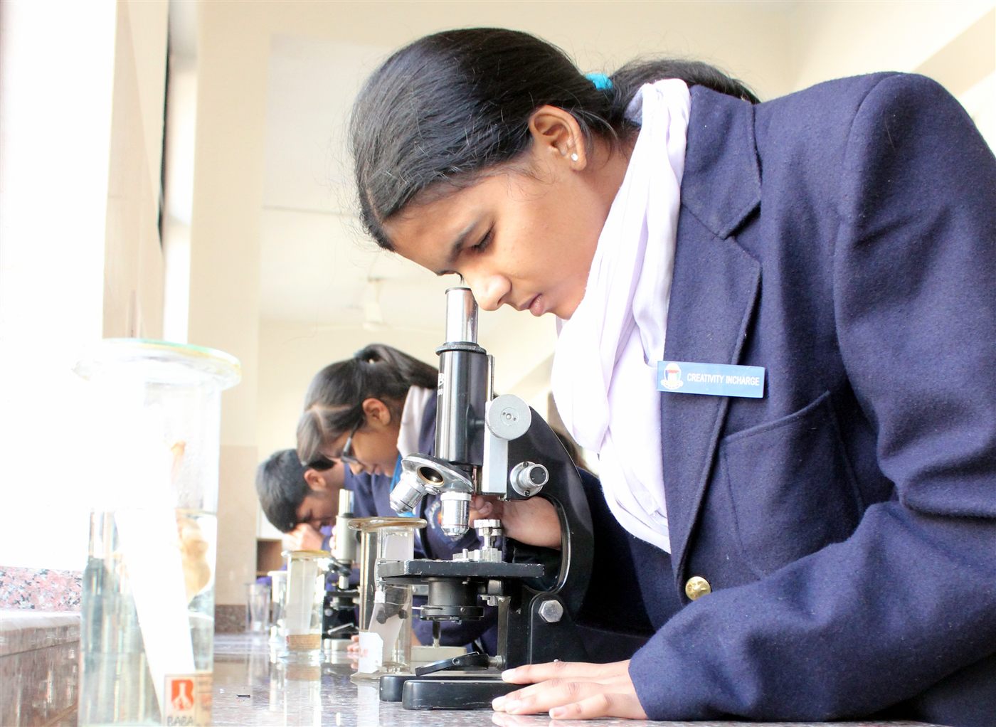 Biology lab microscopes at Scholars' Home Lucknow