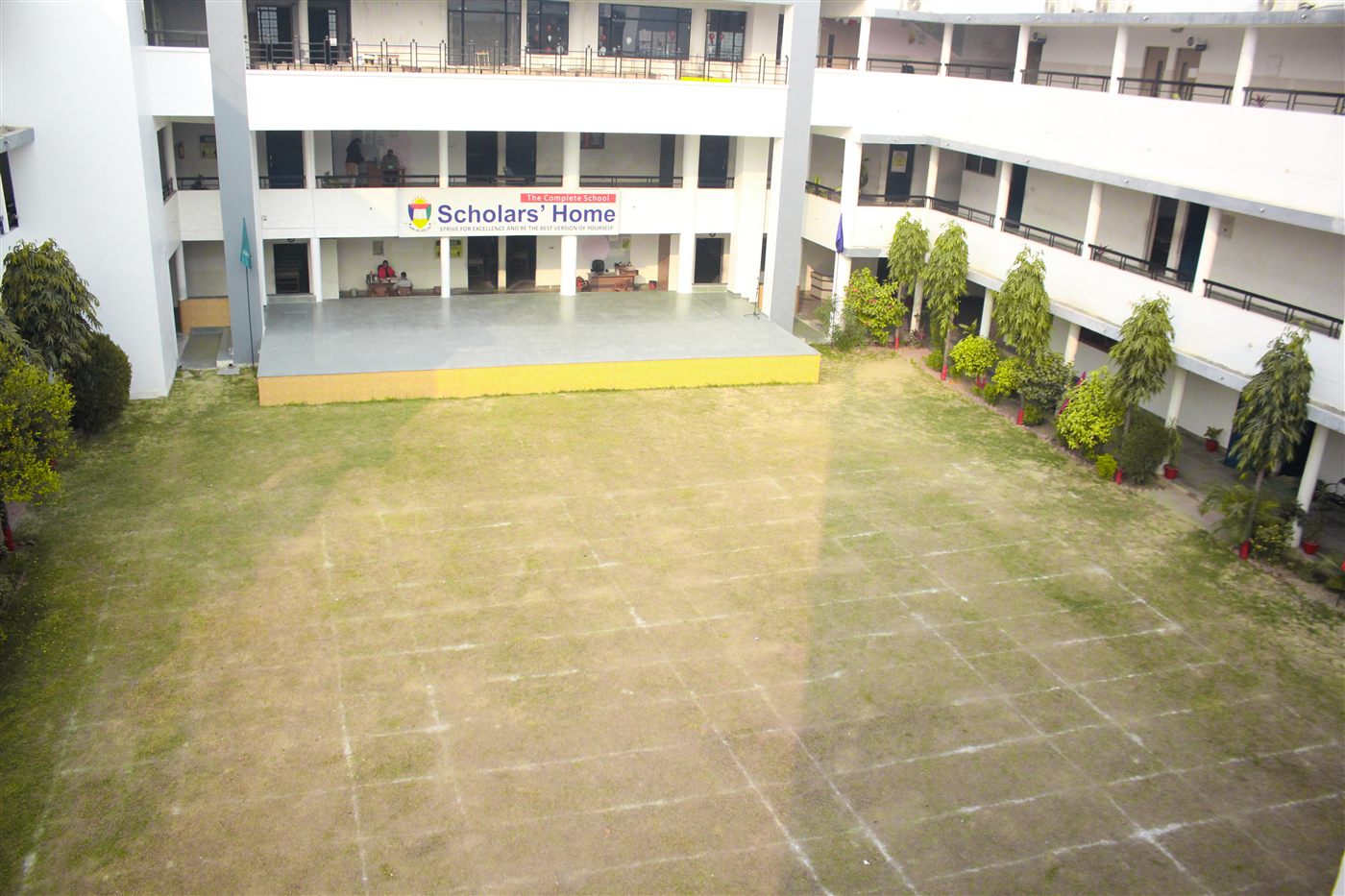 Badminton court at Scholars' Home school, Gomti Nagar Lucknow